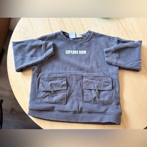 Kids Gray Sweatshirt with Pockets